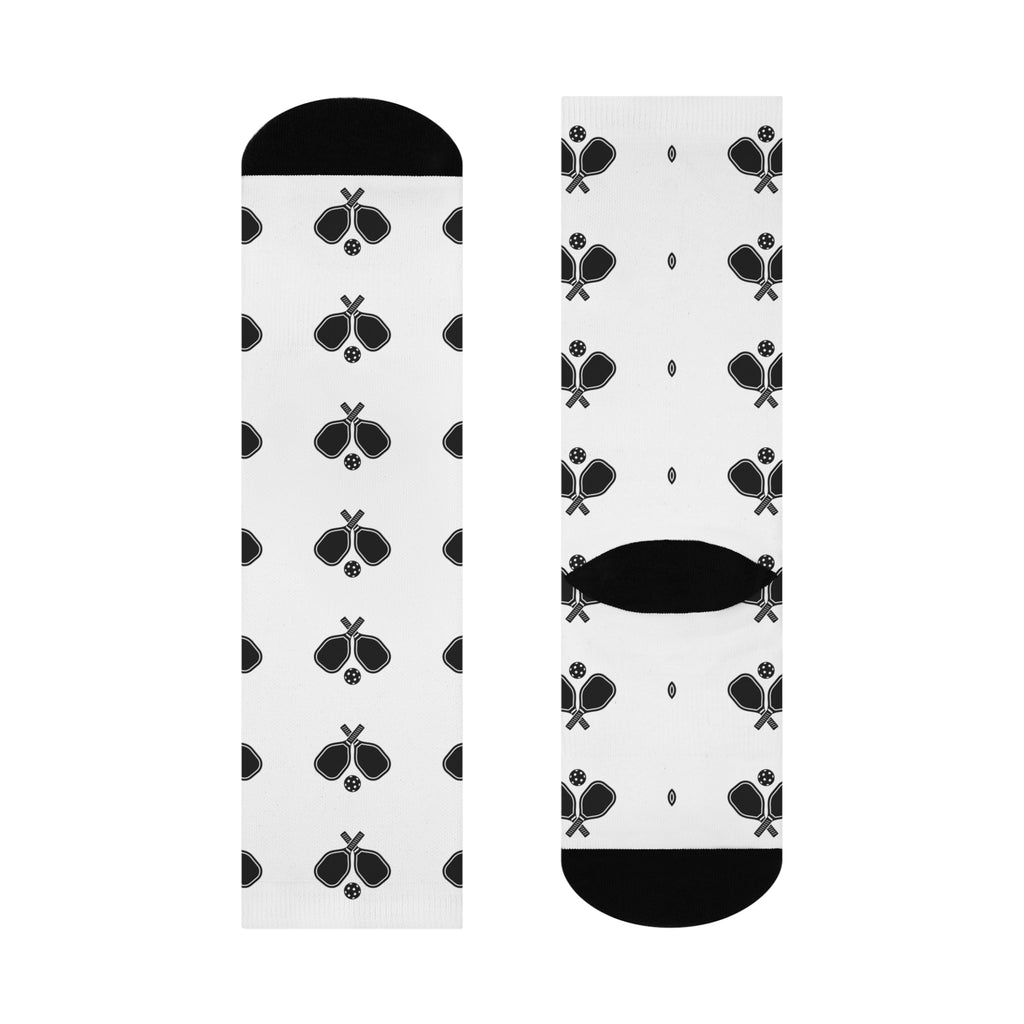 Playful Pickleball Rackets Crew Socks, Sports Gift, Fun Athletic Socks, Gift for Gamers, Unique Activewear, Sports Sock Collection