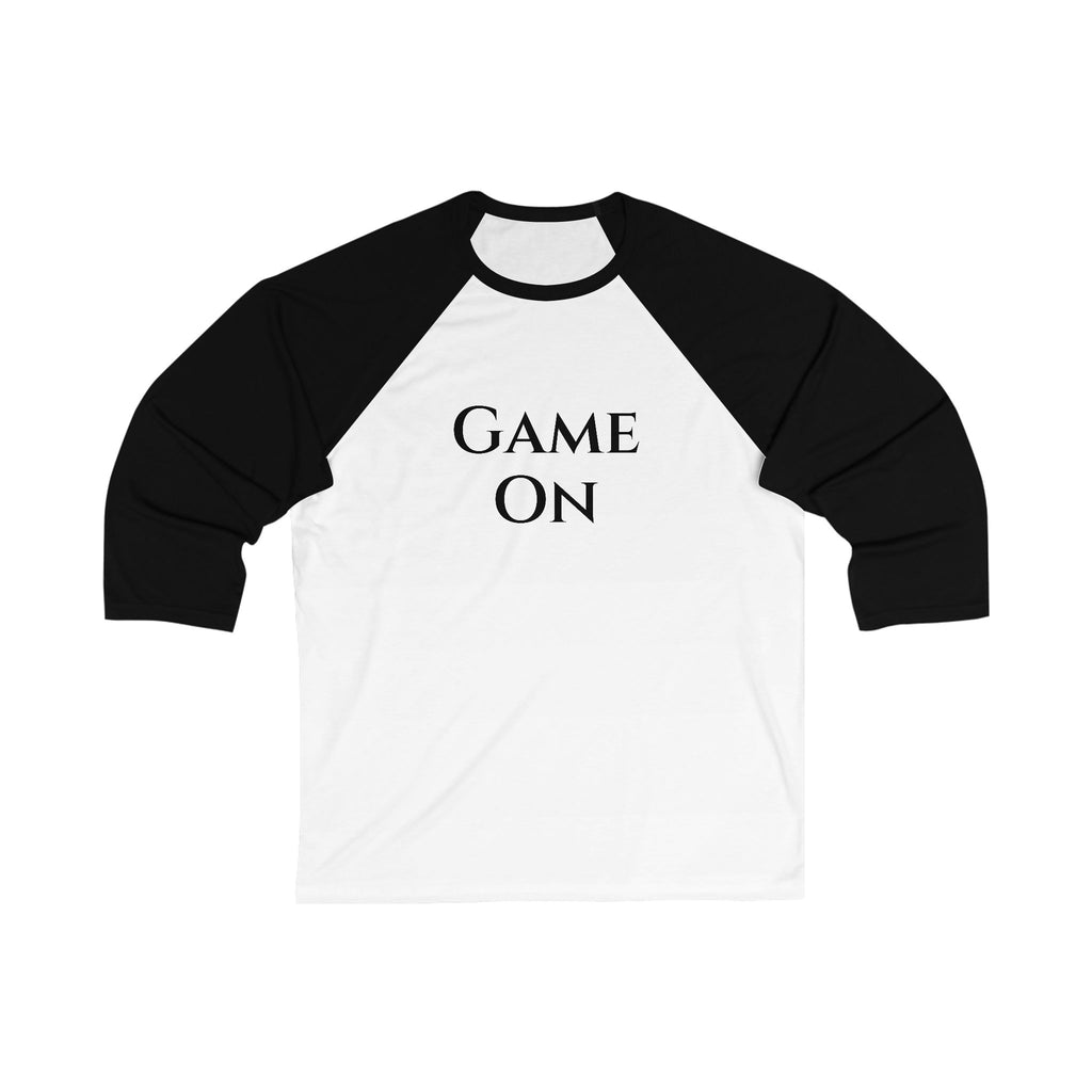 Game On /No Excuses Baseball Tee - Unisex 3/4 Sleeve Shirt, Sports Apparel, Gift for Athletes, Fitness Motivation, Casual Wear