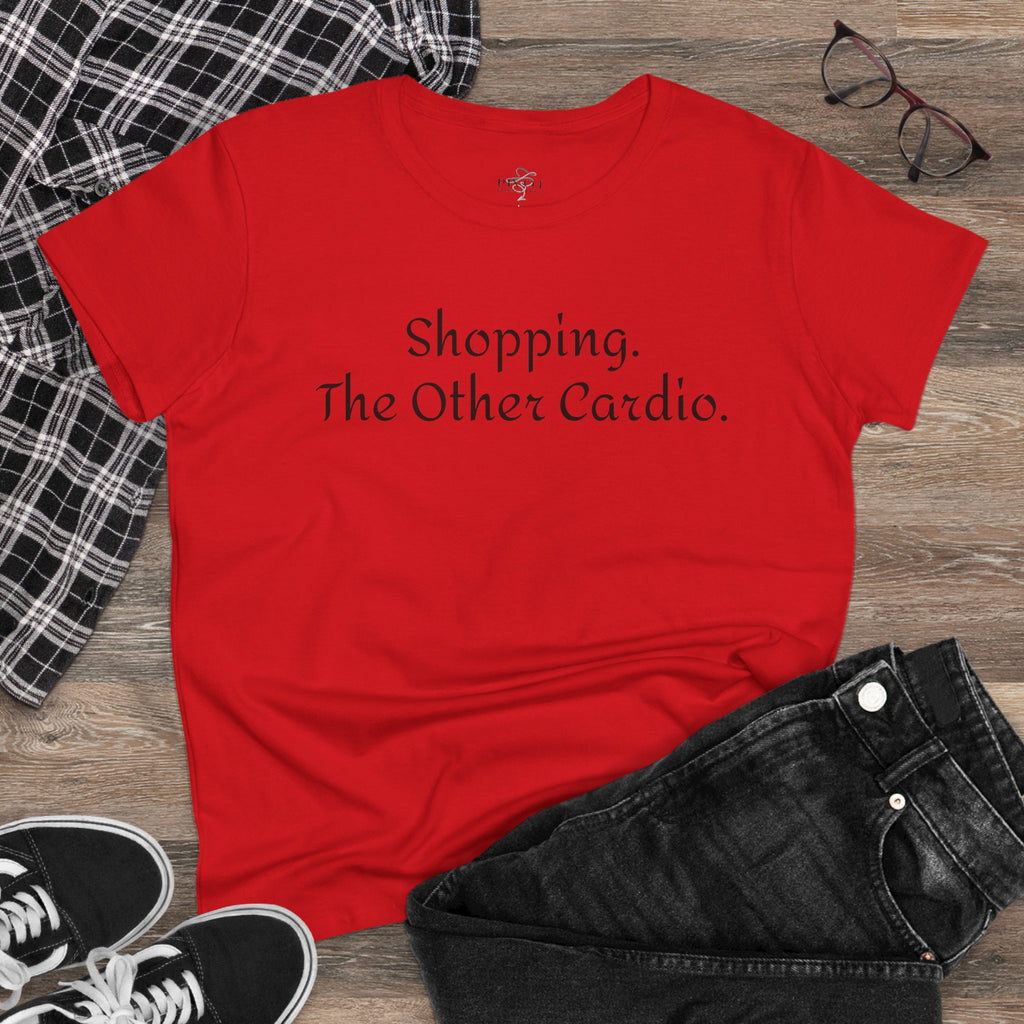 Shopping. The Other Cardio. Casual Women's Top, Gym Tee, Gift for Girlfriend, Funny Women's Shirt