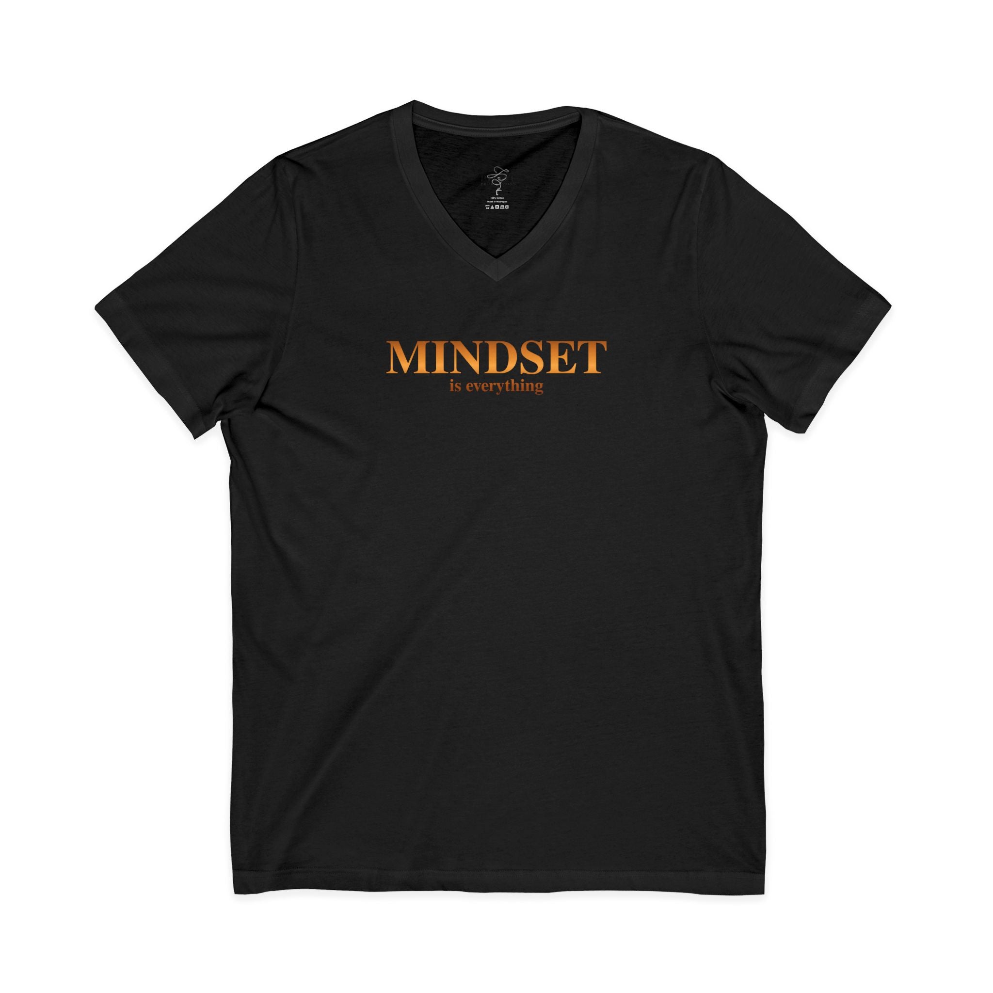 Mindset Is Everything V-Neck Tee-Multiple colors