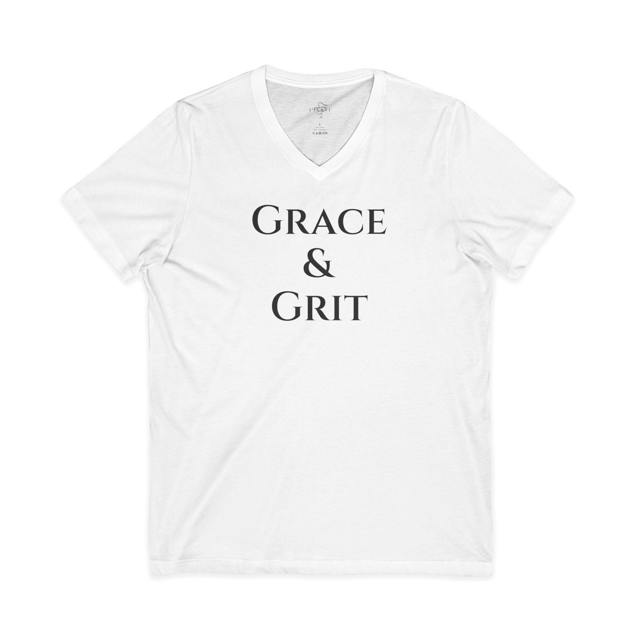 Grace & Grit Unisex V-Neck Tee for Sports Enthusiasts