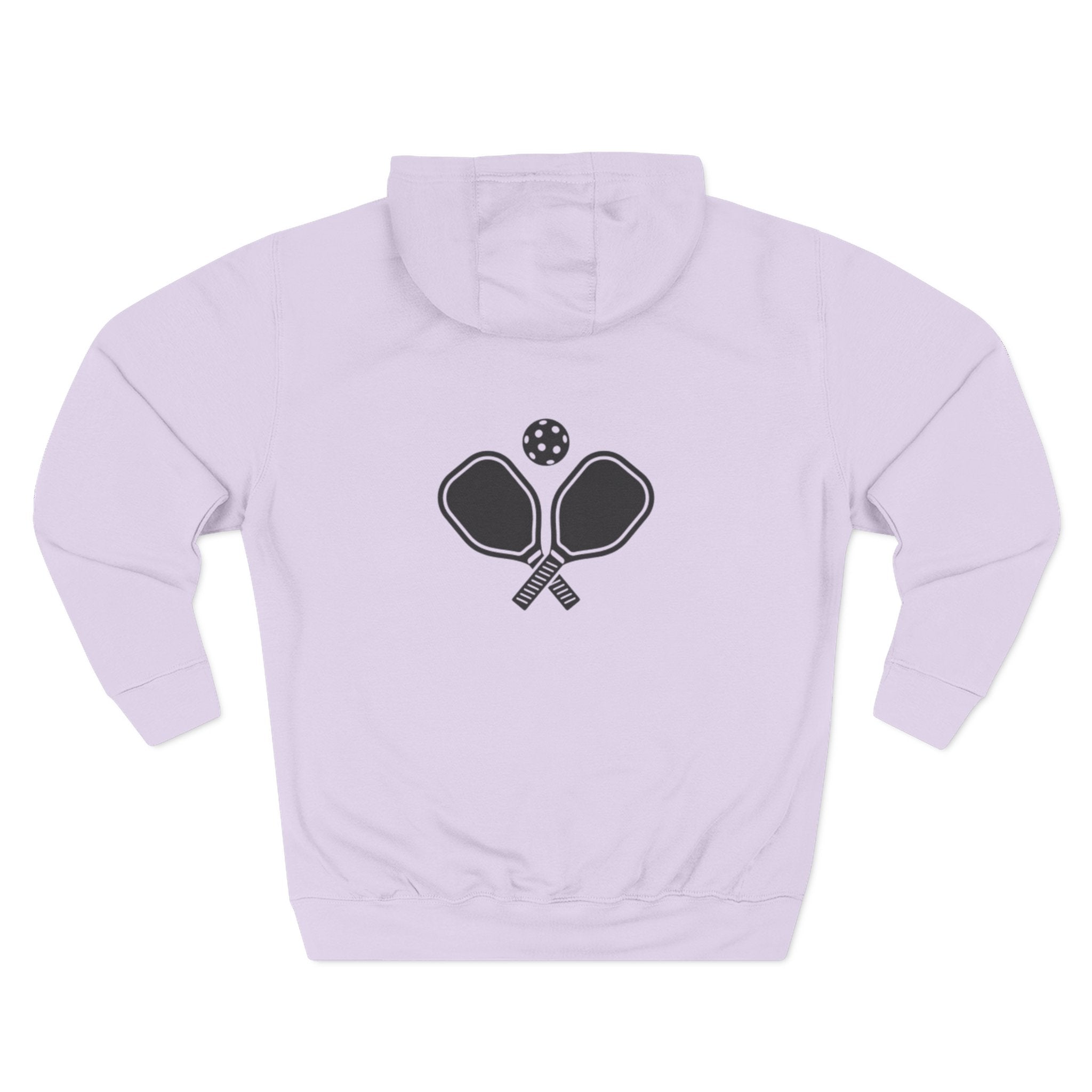 "Dink Dominate Defeat" Three-Panel Hoodie for Pickleball /Racquet Sports Enthusiasts