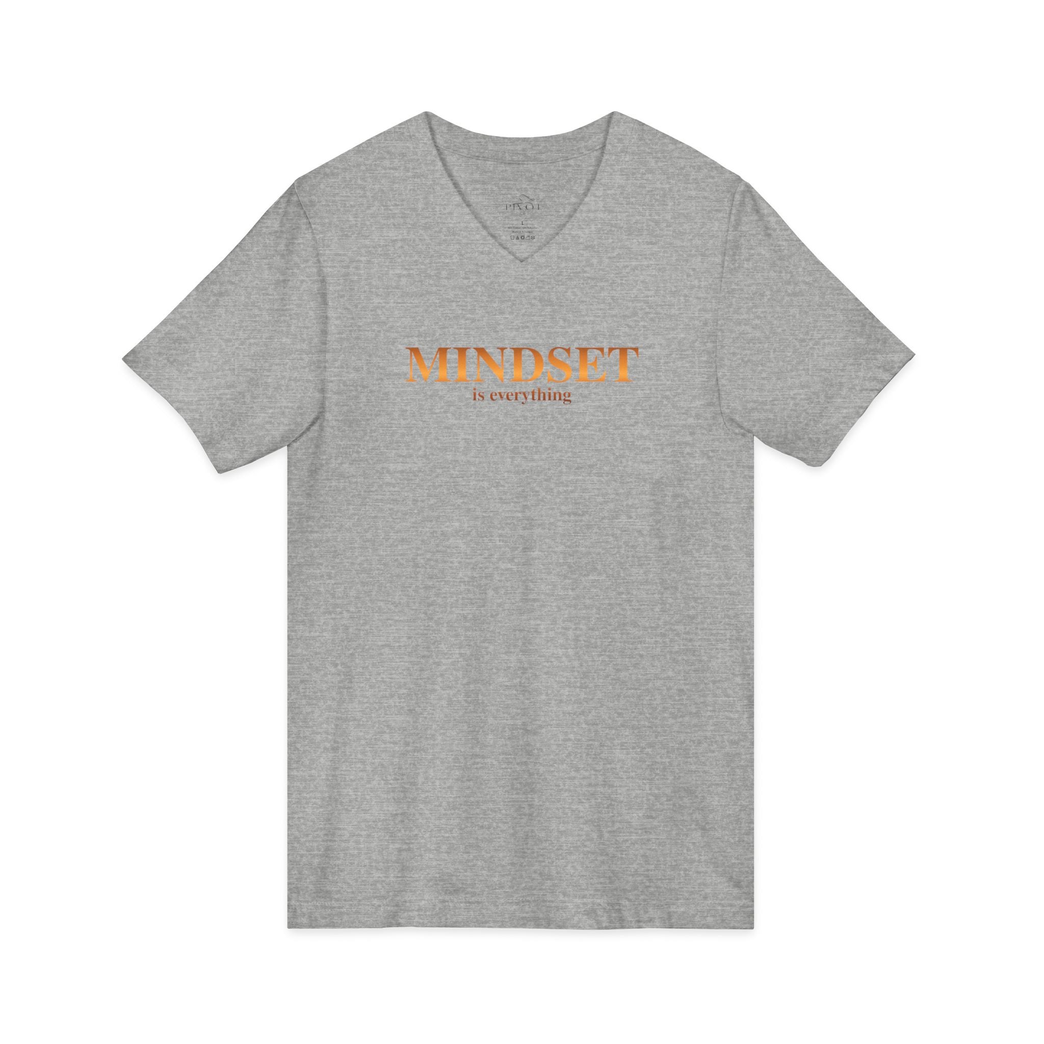 Mindset Is Everything V-Neck Tee-Multiple colors