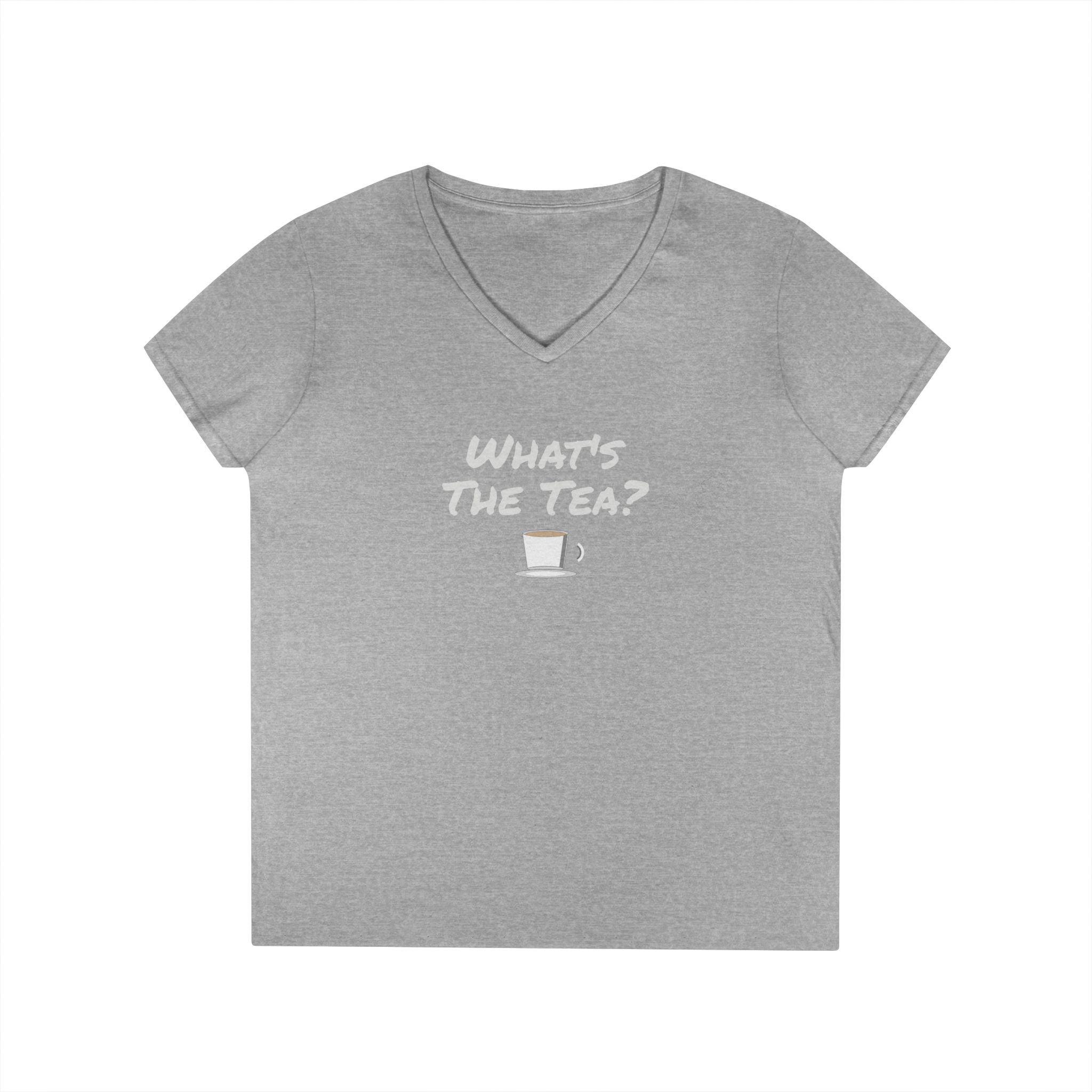 What's The Tea? V-Neck Ladies' T-Shirt