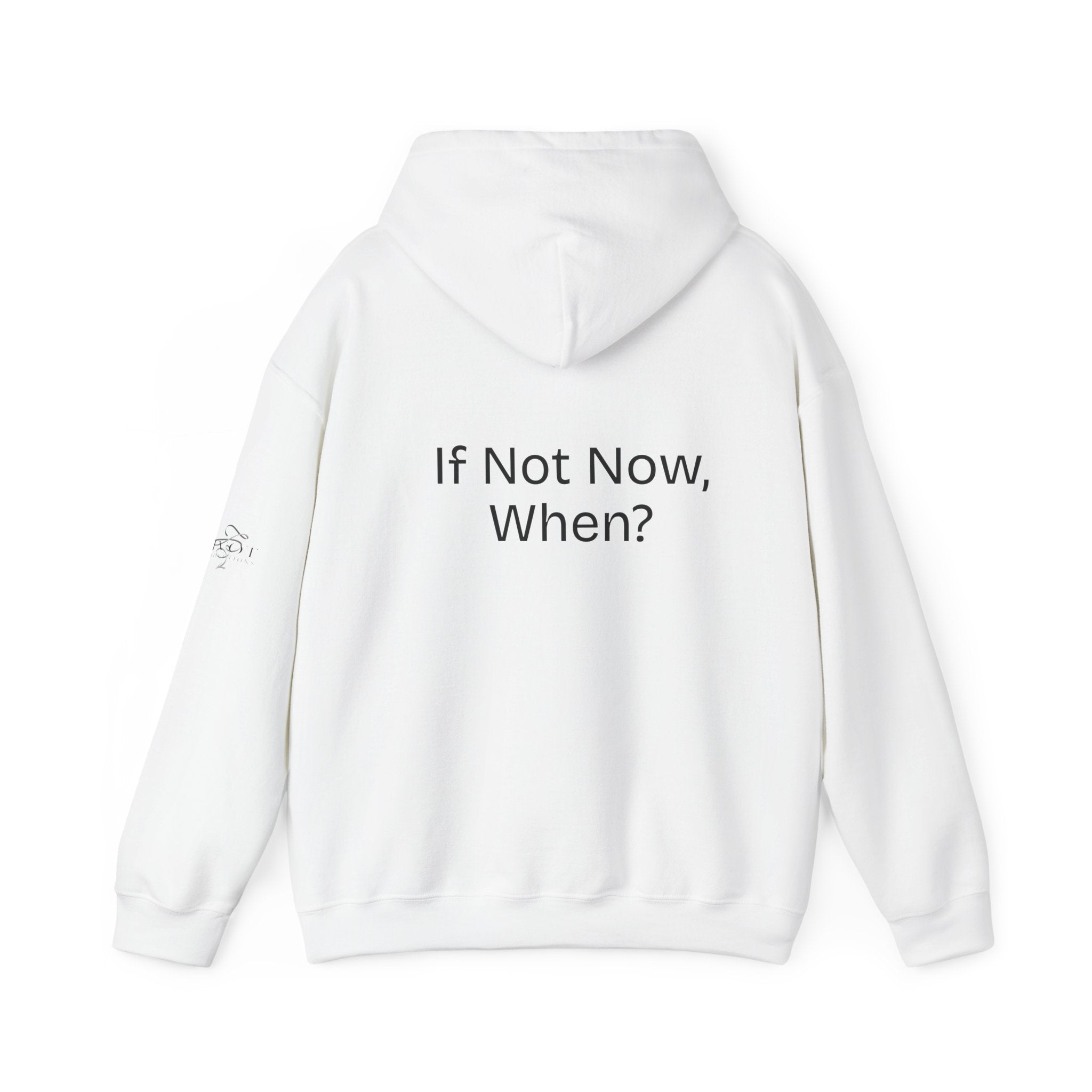 'Shoot Your Shot' Hoodie — with 'If Not Now, When?' on back Motivational Hoodie