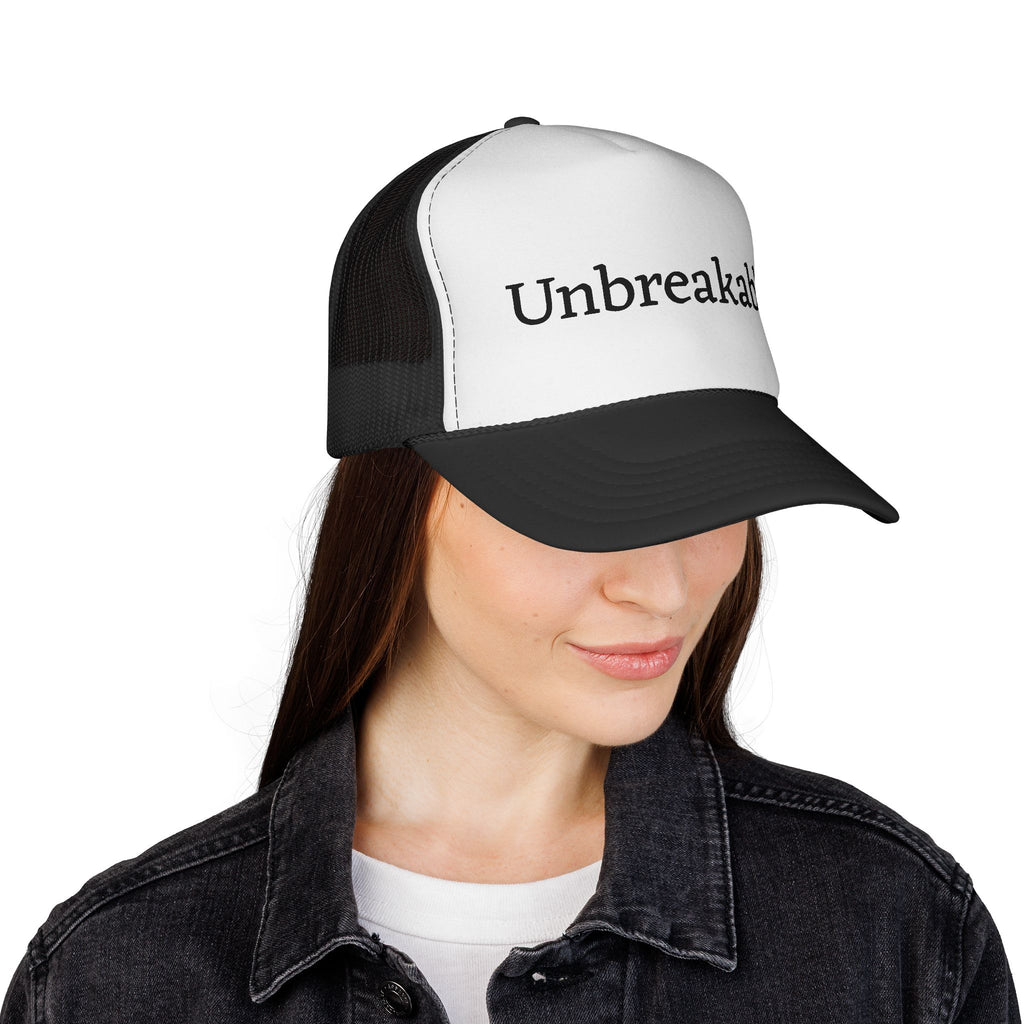 Unbreakable Trucker Hat — Inspirational Mesh Cap for Resilience & Everyday Wear
