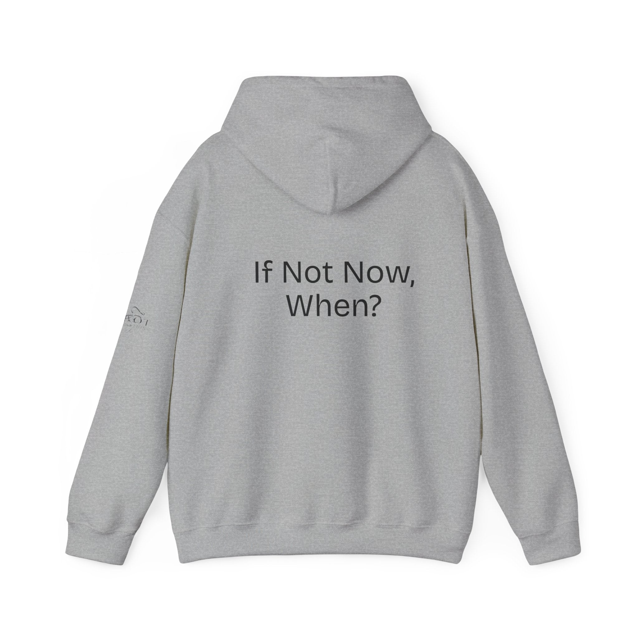 'Shoot Your Shot' Hoodie — with 'If Not Now, When?' on back Motivational Hoodie