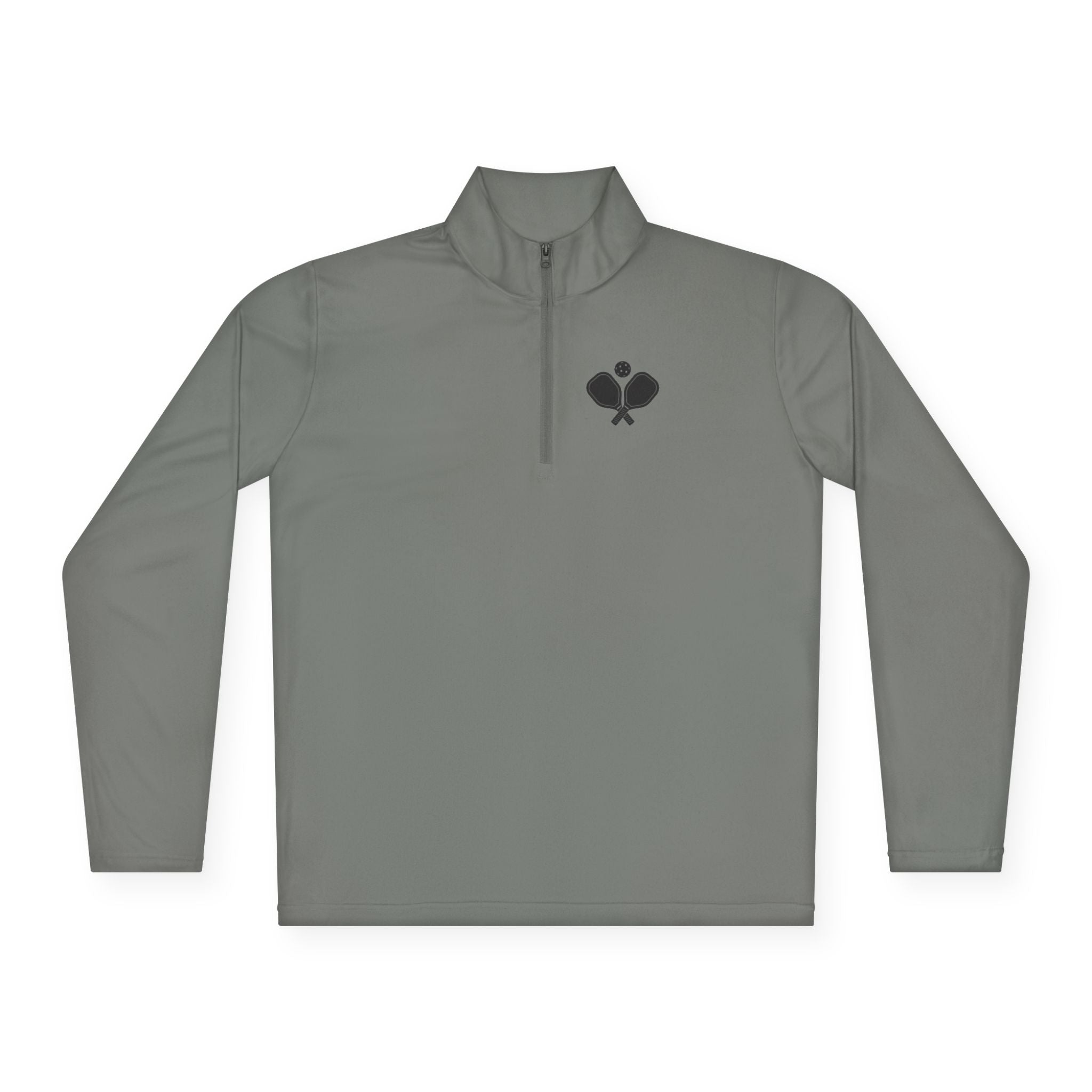 "Placement Over Power" Pickleball /Racquet Sports Enthusiasts Quarter-Zip Pullover