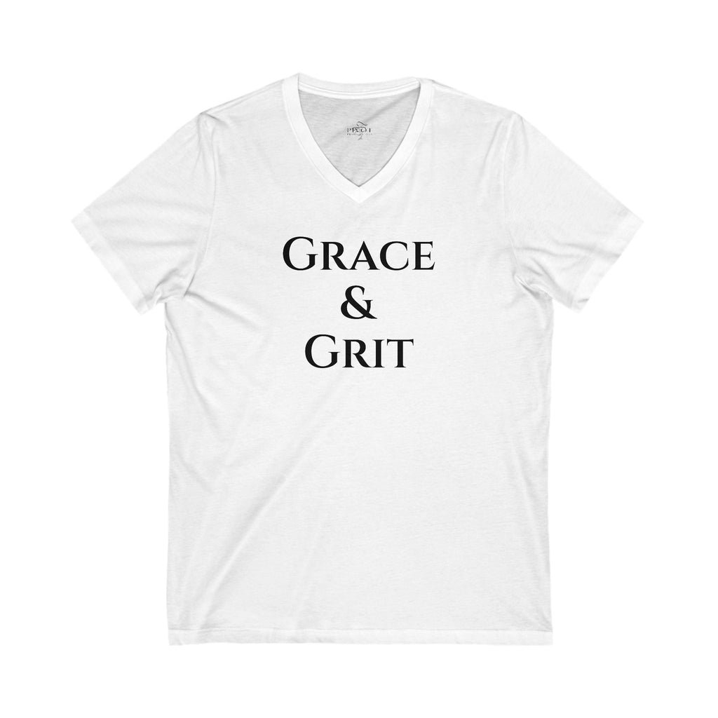 Grace & Grit Unisex V-Neck Tee for Sports Enthusiasts